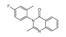 3-(4-fluoro-2-methylphenyl)-2-methylquinazolin-4-one结构式