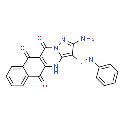 Benzo[g]pyrazolo[5,1-b]quinazoline-5,10,11(4H)-trione,2-amino-3-(phenylazo)- (9CI) Structure