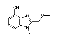 1H-Benzimidazol-4-ol,2-(methoxymethyl)-1-methyl-(9CI)结构式