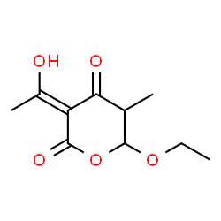 2H-Pyran-2,4(3H)-dione,6-ethoxydihydro-3-(1-hydroxyethylidene)-5-methyl-(9CI) Structure