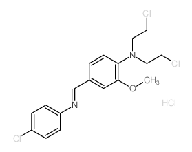 Benzenamine, N, N-bis (2-chloroethyl)-4-[[(4-chlorophenyl)imino]methyl]-2-methoxy-, monohydrochloride (9CI) (MF1) structure