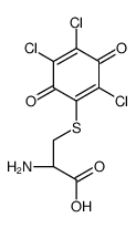 (2R)-2-amino-3-(2,4,5-trichloro-3,6-dioxocyclohexa-1,4-dien-1-yl)sulfanylpropanoic acid结构式