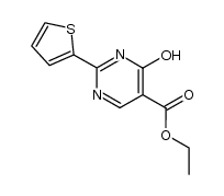 ethyl 4-hydroxy-2-(thiophen-2-yl)pyrimidine-5-carboxylate结构式