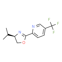 (R)-4-Isopropyl-2-(5-(trifluoromethyl)pyridin-2-yl)-4,5-dihydrooxazole Structure