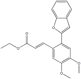 ethyl (E)-3-(2-(benzofuran-2-yl)-4,5-dimethoxyphenyl)acrylate Structure