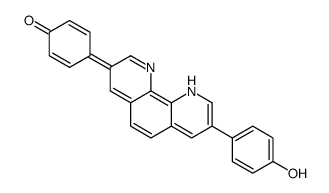 4-[8-(4-hydroxyphenyl)-10H-1,10-phenanthrolin-3-ylidene]cyclohexa-2,5-dien-1-one Structure