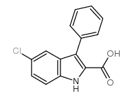 5-氯-3-苯基-1H-吲哚-2-羧酸结构式