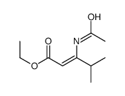 ethyl 3-acetamido-4-methylpent-2-enoate结构式