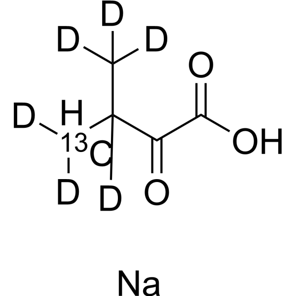 Sodium 3-methyl-2-oxobutanoate-13C,d4-1结构式