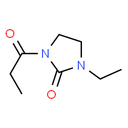 2-Imidazolidinone,1-ethyl-3-(1-oxopropyl)- Structure