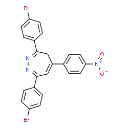 3,7-Bis(p-bromophenyl)-5-(p-nitrophenyl)-4H-1,2-diazepine结构式