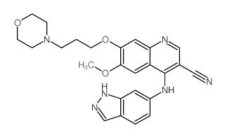 4-((1H-INDAZOL-6-YL)AMINO)-6-METHOXY-7-(3-MORPHOLINOPROPOXY)QUINOLINE-3-CARBONITRILE picture