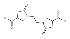 1,1'-(ethylene)bis[5-oxopyrrolidine-3-carboxylic] acid structure