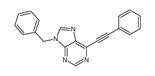 9-benzyl-6-(2-phenylethynyl)purine结构式