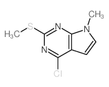 7H-Pyrrolo[2,3-d]pyrimidine,4-chloro-7-methyl-2-(methylthio)-结构式