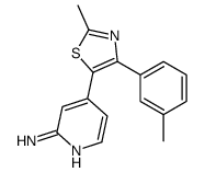 4-[2-methyl-4-(3-methylphenyl)-1,3-thiazol-5-yl]pyridin-2-amine结构式