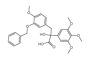 2-hydroxy-2-(3,4,5,-trimethoxyphenyl)-3-(3'-benzyloxy-4'-methoxyphenyl)-propanoic acid结构式