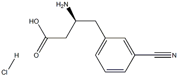 (S)-3-Amino-4-(3-cyanophenyl)-butyric acid-HCl结构式
