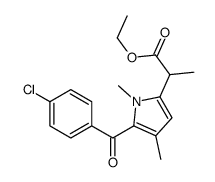 ethyl 5-(4-chlorobenzoyl)-alpha,1,4-trimethyl-1H-pyrrole-2-acetate结构式