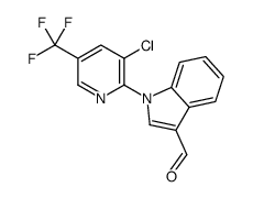 1-[3-Chloro-5-(trifluoromethyl)pyridin-2-yl]-1H-indole-3-carboxaldehyde 97结构式