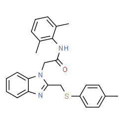 N-(2,6-DIMETHYLPHENYL)-2-(2-([(4-METHYLPHENYL)SULFANYL]METHYL)-1H-1,3-BENZIMIDAZOL-1-YL)ACETAMIDE structure