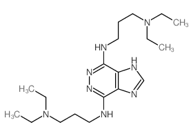 N,N-bis(3-diethylaminopropyl)-3,4,7,9-tetrazabicyclo[4.3.0]nona-2,4,7,10-tetraene-2,5-diamine Structure