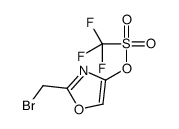 [2-(bromomethyl)-1,3-oxazol-4-yl] trifluoromethanesulfonate结构式