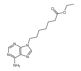 N9-(ω-ethoxycarbonyl-n-hexyl)adenine结构式