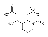 3-氨基-3-(1-(叔丁氧基羰基)哌啶-3-基)丙酸结构式