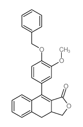 4-(3-methoxy-4-phenylmethoxyphenyl)-9,9a-dihydro-1H-benzo[f][2]benzofuran-3-one结构式