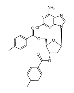 2-chloro-O3',O5'-bis-(4-methyl-benzoyl)-2'-deoxy-adenosine Structure