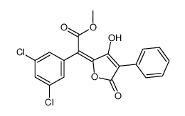 methyl (2Z)-2-(3,5-dichlorophenyl)-2-(3-hydroxy-5-oxo-4-phenylfuran-2-ylidene)acetate结构式