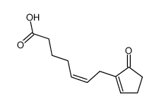 2-[(Z)-6'-carboxy-2'-hexenyl]cyclopent-2-en-1-on Structure