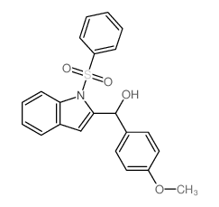 [1-(benzenesulfonyl)indol-2-yl]-(4-methoxyphenyl)methanol structure