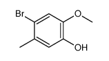 4-bromo-2-methoxy-5-methylphenol结构式