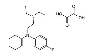 diethyl-[2-(6-fluoro-1,2,3,4-tetrahydrocarbazol-9-yl)ethyl]azanium,2-hydroxy-2-oxoacetate结构式