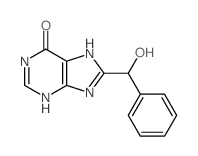 6H-Purin-6-one,1,9-dihydro-8-(hydroxyphenylmethyl)- Structure