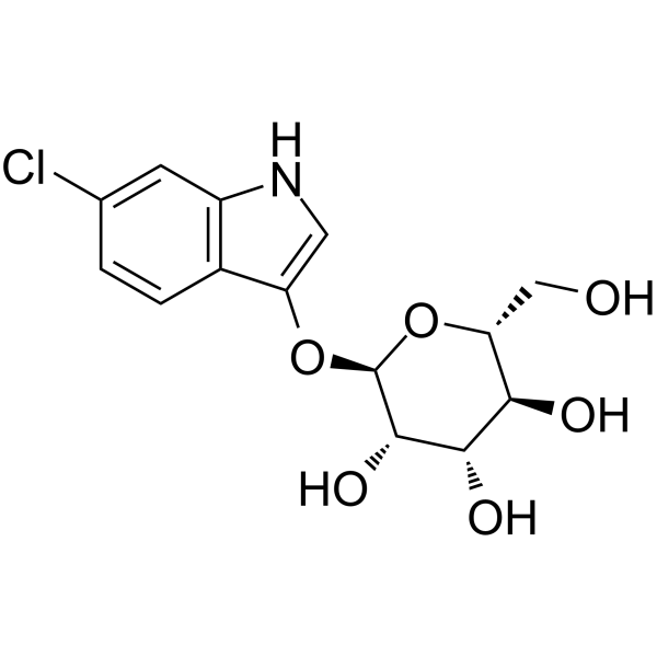 6-氯-3-吲哚基-α-D-吡喃甘露糖苷结构式