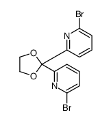 2-bromo-6-[2-(6-bromopyridin-2-yl)-1,3-dioxolan-2-yl]pyridine Structure