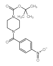 4-(4-硝基苯甲酰基)哌嗪-1-羧酸叔丁酯结构式