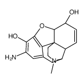 2-Amino-17-methyl-4,5α-epoxy-7,8-didehydromorphinan-3,6α-diol structure