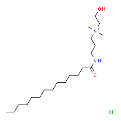 1-Propanaminium, N-(2-hydroxyethyl)-N,N-dimethyl-3-[(1-oxo-tetradecyl)amino]-, chloride结构式