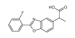 2-(2-Fluorophenyl)-α-methyl-5-benzoxazoleacetic acid Structure