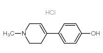 Phenol, p-(1,2,3,6-tetrahydro-1-methyl-4-pyridyl)- Structure