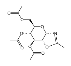 (3aS,5R,6R,7S,7aR)-5-(acetoxymethyl)-2-methyl-3a,6,7,7a-tetrahydro-5H-pyrano[2,3-d]oxazole-6,7-diyl diacetate Structure