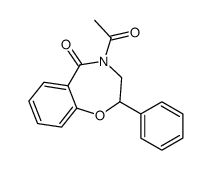 4-acetyl-2-phenyl-2,3-dihydro-1,4-benzoxazepin-5-one Structure