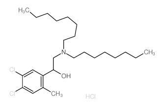 1-(4,5-dichloro-2-methyl-phenyl)-2-(dioctylamino)ethanol结构式