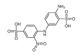 2-amino-5-(2-nitro-4-sulfoanilino)benzenesulfonic acid结构式