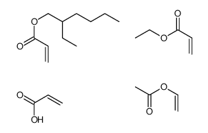 ethenyl acetate,2-ethylhexyl prop-2-enoate,ethyl prop-2-enoate,prop-2-enoic acid结构式