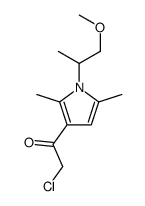 Ethanone, 2-chloro-1-[1-(2-methoxy-1-methylethyl)-2,5-dimethyl-1H-pyrrol-3-yl]- (9CI)结构式